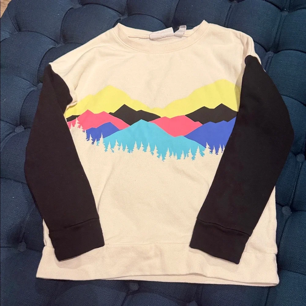 Colorful Mountain Graphic Sweatshirt (LR)